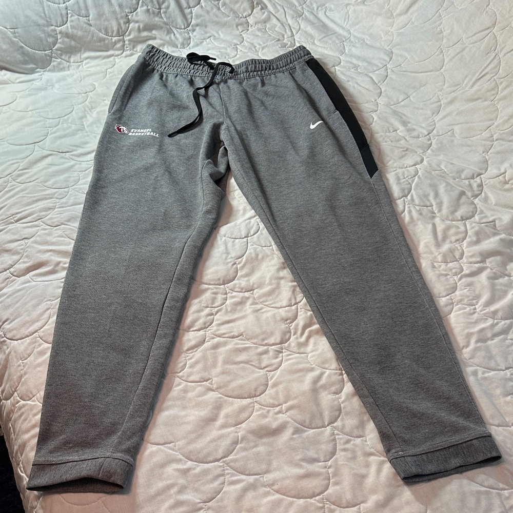 Nike Men's Gray Joggers with Black Accents